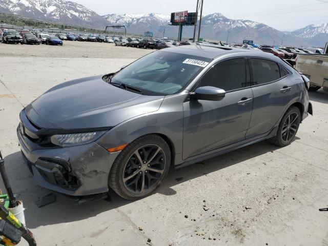 SHHFK7H97LU220966 - 2020 HONDA CIVIC SPORT TOURING GRAY photo 1