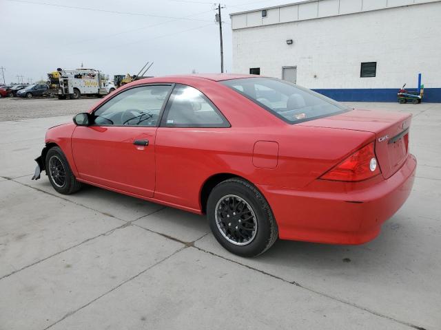 1HGEM22105L008523 - 2005 HONDA CIVIC DX VP RED photo 2