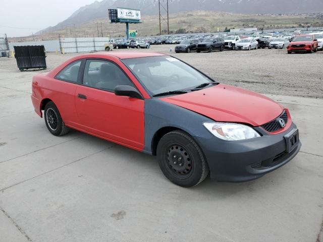 1HGEM22105L008523 - 2005 HONDA CIVIC DX VP RED photo 4