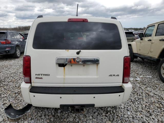 1D8GU58K58W140366 - 2008 DODGE NITRO SLT WHITE photo 6