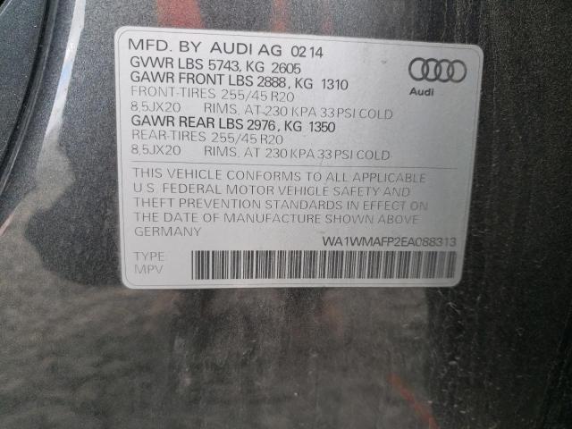 WA1WMAFP2EA088313 - 2014 AUDI Q5 PRESTIGE GRAY photo 13