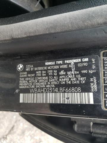 WBAHD2314LBF66808 - 1990 BMW 535 I AUTOMATIC 黑色 照片 13