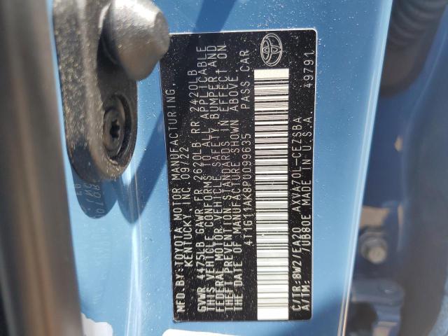 4T1G11AK8PU099635 - 2023 TOYOTA CAMRY SE NIGHT SHADE BLUE photo 12