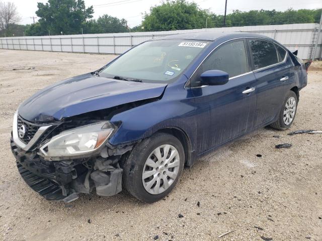 3N1AB7AP2GY246599 - 2016 NISSAN SENTRA S BLUE photo 1