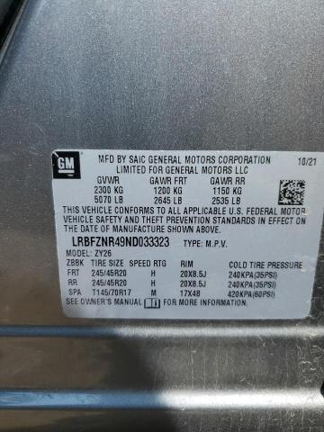 LRBFZNR49ND033323 - 2022 BUICK ENVISION ESSENCE ვერცხლისფერი ფოტო 13