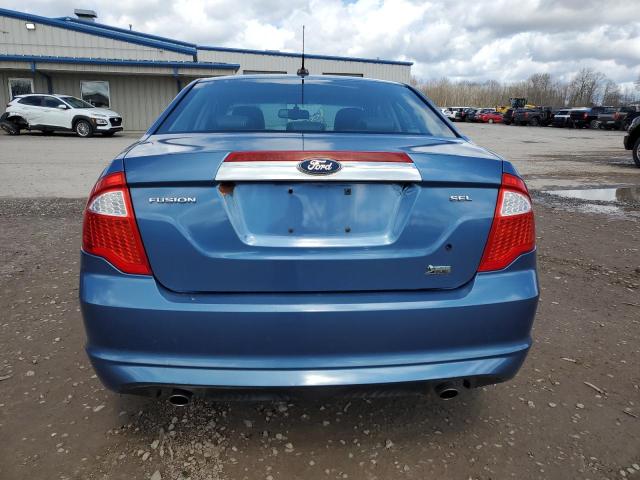 3FAHP0JG6AR379376 - 2010 FORD FUSION SEL BLUE photo 6