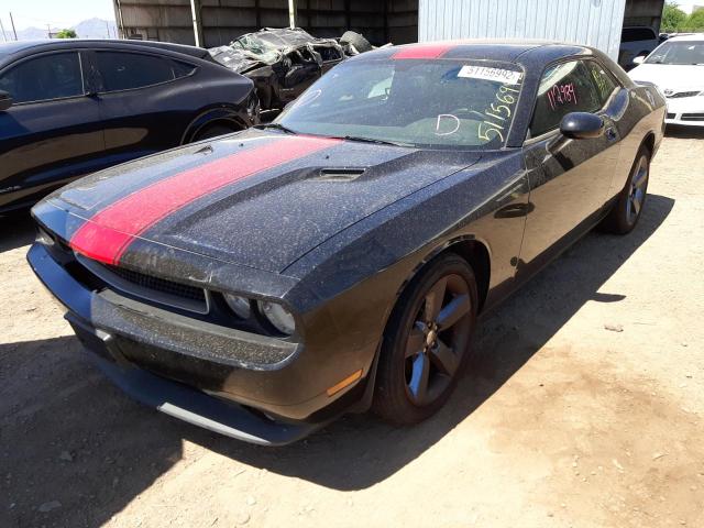 2C3CDYAG7CH285926 - 2012 DODGE CHALLENGER SXT BLACK photo 2