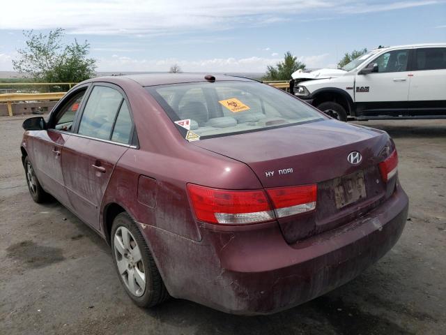 5NPET46C68H328883 - 2008 HYUNDAI UK GLS MAROON photo 2