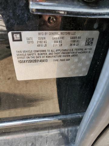 1G6AY5SX2E0149413 - 2014 CADILLAC CTS PERFORMANCE COLLECTION Черный фото 12