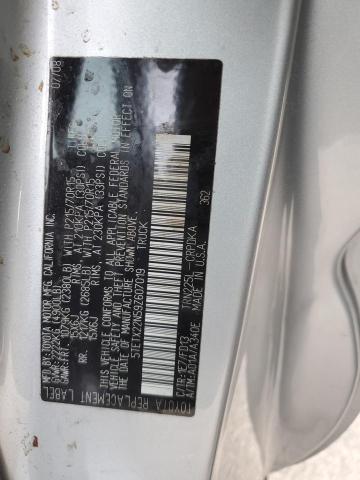 5TETX22N59Z607019 - 2009 TOYOTA TACOMA ACCESS CAB ვერცხლისფერი ფოტო 12