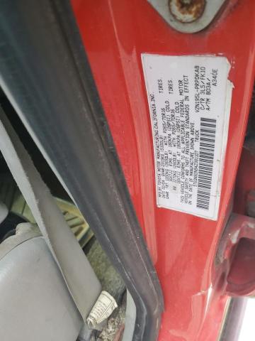 5TEGN92N94Z381107 - 2004 TOYOTA TACOMA DOUBLE CAB PRERUNNER RED photo 11