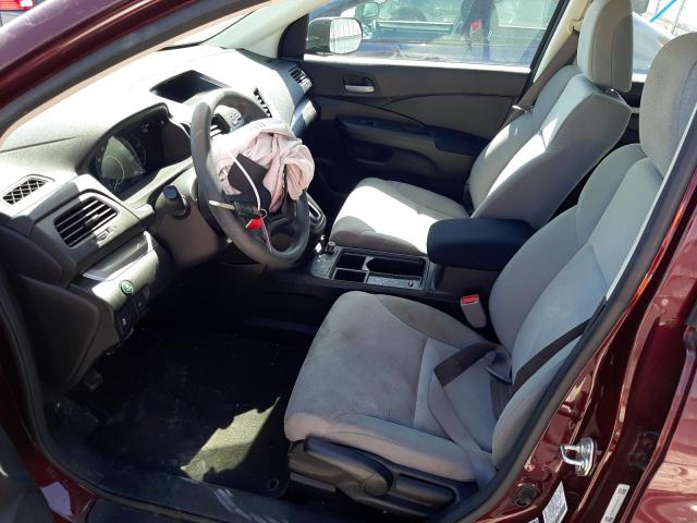 5J6RM4H3XFL076067 - 2015 HONDA CR-V LX BURGUNDY photo 7