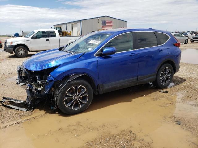 7FARW2H58ME017321 - 2021 HONDA CR-V EX BLUE photo 1