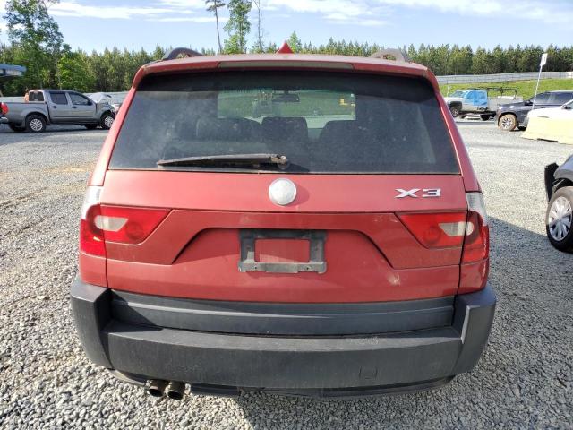 WBXPA73404WC38832 - 2004 BMW X3 2.5I RED photo 6