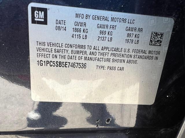 1G1PC5SB5E7467536 - 2014 CHEVROLET CRUZE LT BLUE photo 10