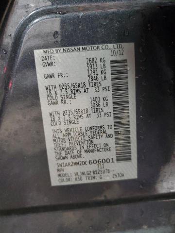 5N1AR2MM2DC606001 - 2013 NISSAN PATHFINDER S Boz foto 14