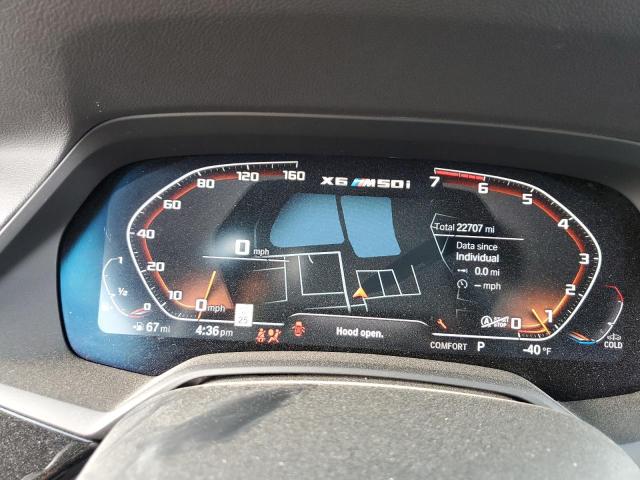 5UXCY8C02N9M99689 - 2022 BMW X6 M50I BLACK photo 9