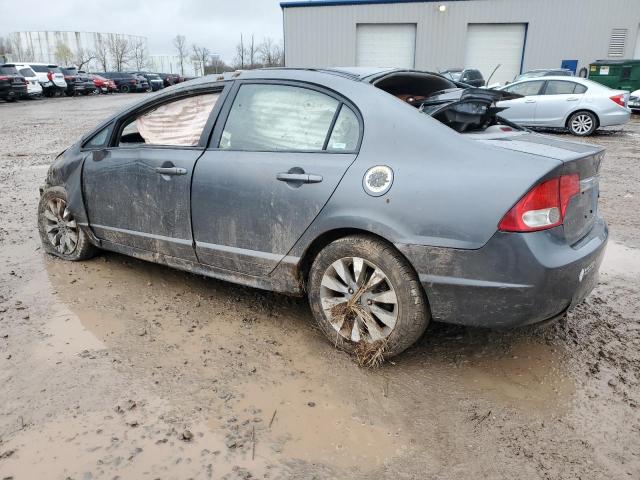 2HGFA16899H360825 - 2009 HONDA CIVIC EX GRAY photo 2