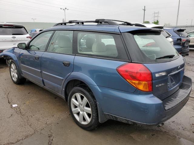 4S4BP61CX67336962 - 2006 SUBARU LEGACY OUTBACK 2.5I BLUE photo 2