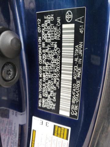 JTKJF5C70D3052167 - 2013 TOYOTA SCION TC 蓝色 照片 12