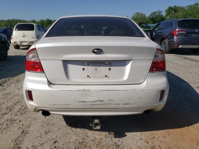 4S3BL616987227017 - 2008 SUBARU LEGACY 2.5I WHITE photo 6