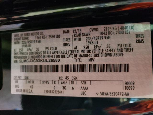 5LMCJ3C93KUL26580 - 2019 LINCOLN MKC RESERVE BLACK photo 14