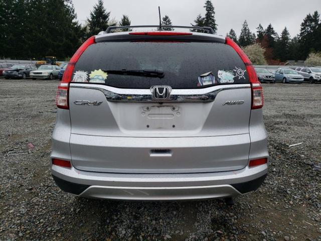 2HKRM4H76FH701139 - 2015 HONDA CR-V EXL SILVER photo 6