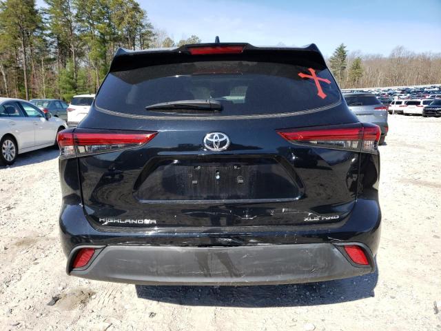 5TDGZRBH4LS513748 - 2020 TOYOTA HIGHLANDER XLE BLACK photo 6