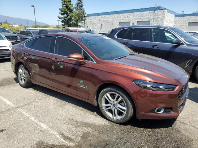 3FA6P0SU8FR280755 - 2015 FORD FUSION TITANIUM PHEV BROWN photo 4