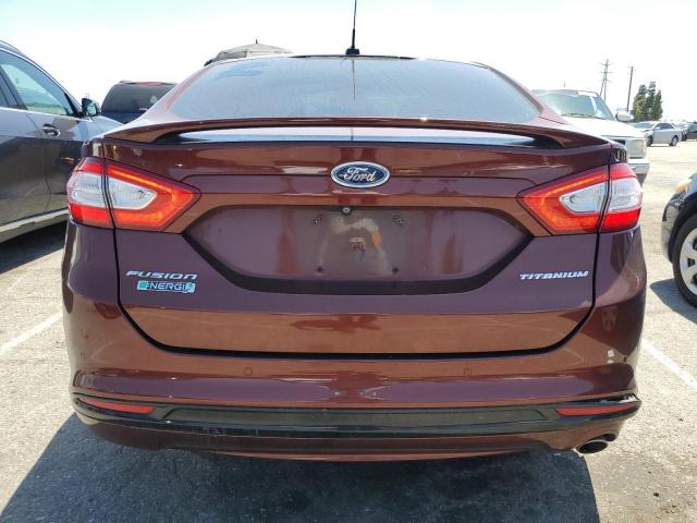 3FA6P0SU8FR280755 - 2015 FORD FUSION TITANIUM PHEV BROWN photo 6