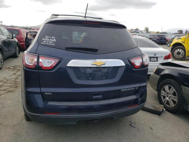 1GNKVFKD0FJ186954 - 2015 CHEVROLET TRAVERSE LS BLUE photo 6