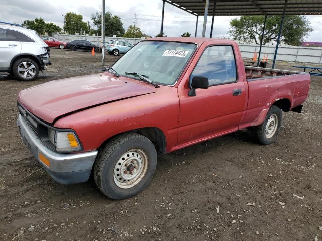 4TARN81AXPZ138290 - 1993 TOYOTA PICKUP 1/2 TON SHORT WHEELBASE STB BURGUNDY photo 1