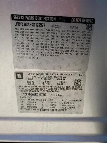 LRBFXBSA2KD127527 - 2019 BUICK ENVISION PREFERRED Gümüş foto 13