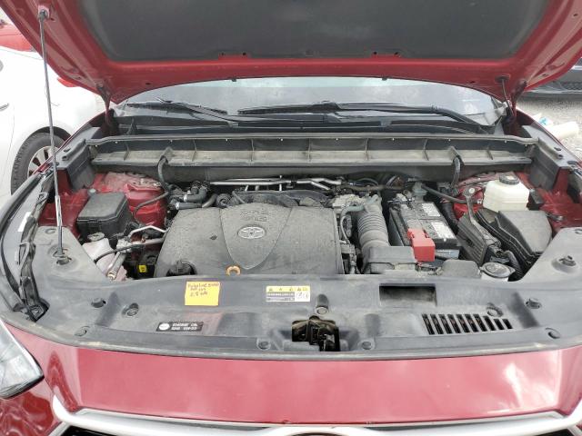 5TDGZRBH0MS085971 - 2021 TOYOTA HIGHLANDER XLE 勃艮第红 照片 12