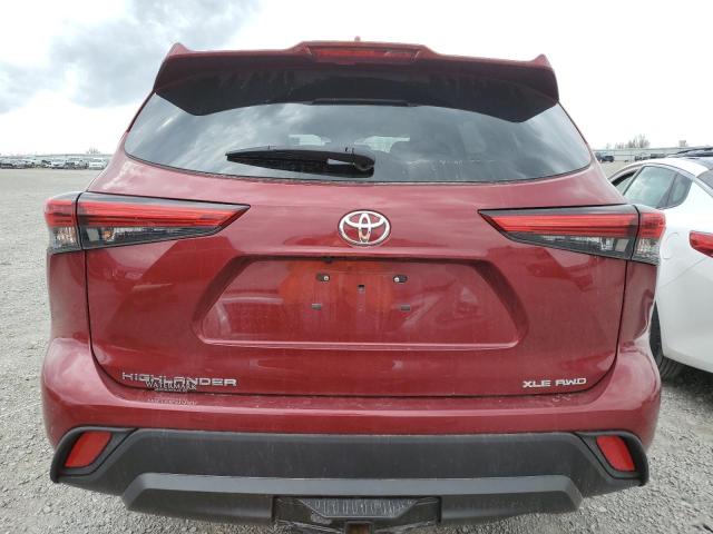 5TDGZRBH0MS085971 - 2021 TOYOTA HIGHLANDER XLE 勃艮第红 照片 6