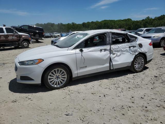 3FA6P0UU9ER359914 - 2014 FORD FUSION S HYBRID WHITE photo 1