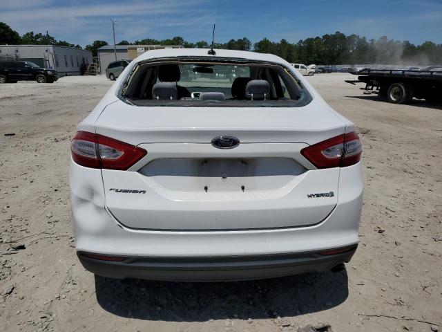 3FA6P0UU9ER359914 - 2014 FORD FUSION S HYBRID WHITE photo 6