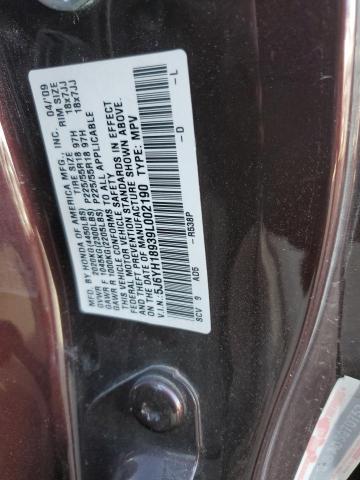 5J6YH18939L002190 - 2009 HONDA ELEMENT SC BURGUNDY photo 12