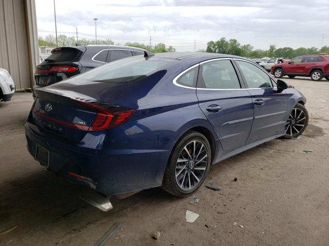 5NPEJ4J26LH003776 - 2020 HYUNDAI SONATA SEL PLUS BLUE photo 3