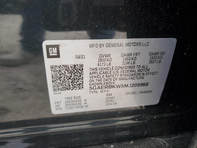 5GAERBKW5MJ205968 - 2021 BUICK ENCLAVE ESSENCE 灰色 照片 13