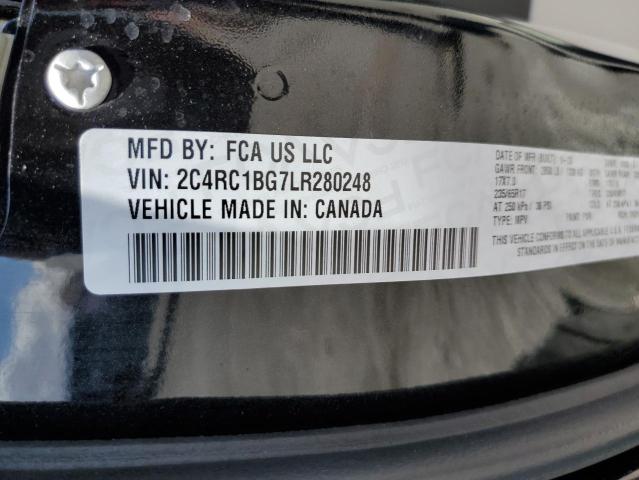 2C4RC1BG7LR280248 - 2020 CHRYSLER PACIFICA TOURING L Սև լուսանկար 13