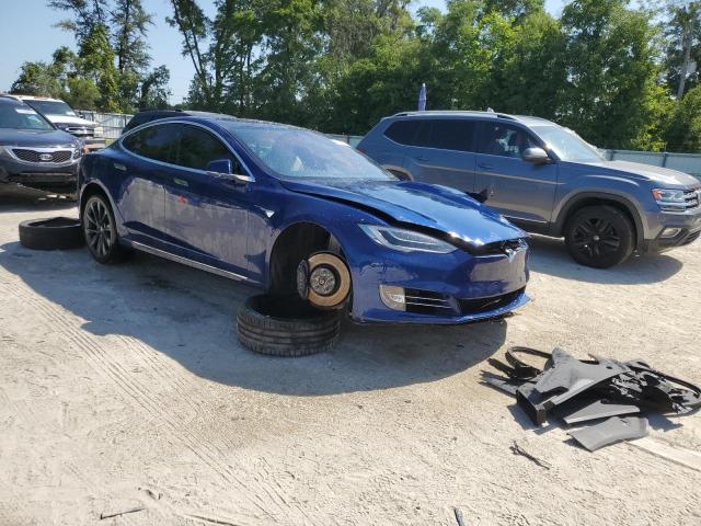 5YJSA1E20LF370747 - 2020 TESLA MODEL S BLUE photo 4