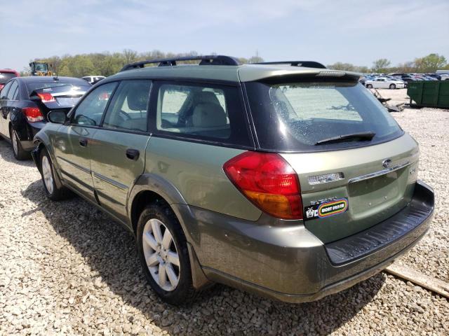 4S4BP61C576329439 - 2007 SUBARU LEGACY OUTBACK 2.5I GREEN photo 2