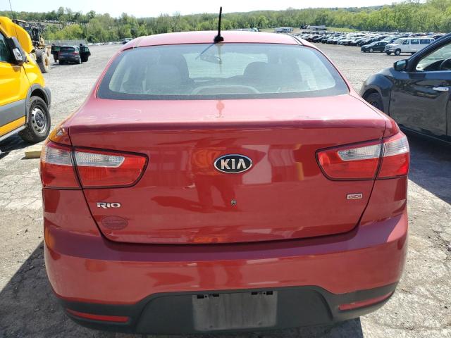 KNADM4A3XD6281410 - 2013 KIA RIO LX RED photo 6