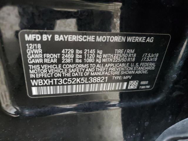 WBXHT3C52K5L38821 - 2019 BMW X1 XDRIVE28I BLACK photo 14