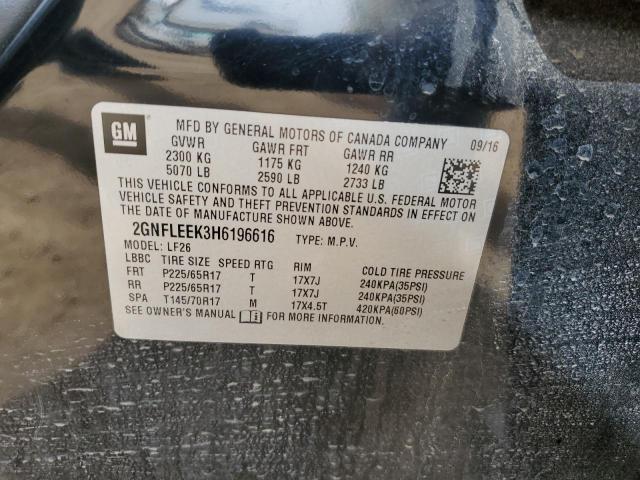 2GNFLEEK3H6196616 - 2017 CHEVROLET EQUINOX LS Schwarz Foto 13