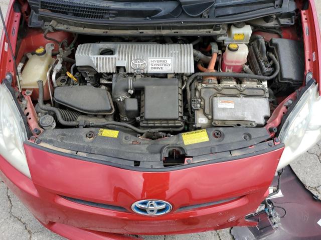 JTDKN3DUXA0202015 - 2010 TOYOTA PRIUS RED photo 11