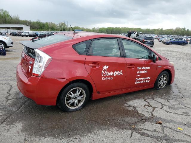 JTDKN3DUXA0202015 - 2010 TOYOTA PRIUS RED photo 3