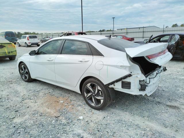 5NPLP4AG3MH031439 - 2021 HYUNDAI ELANTRA LIMITED WHITE photo 2