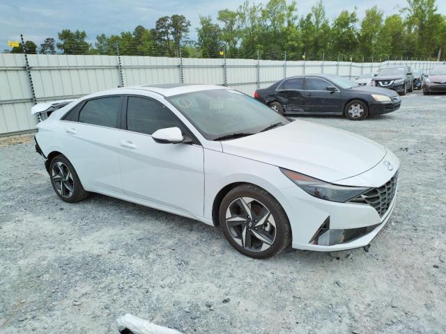 5NPLP4AG3MH031439 - 2021 HYUNDAI ELANTRA LIMITED WHITE photo 4